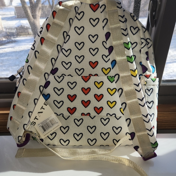 NWT State Kane Kids Travel Backpack with hearts - Picture 5 of 7